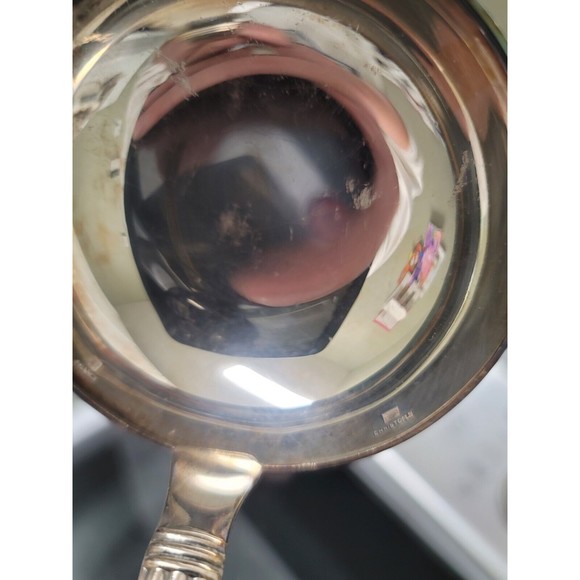 ARIA SILVERPLATE 1984 Solid Soup Ladle By Christofle France - Picture 4 of 12